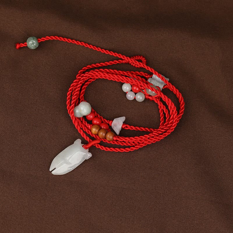 Chinese Zodiac Peach Wood Blessing Red String Belly Chain - Image 15