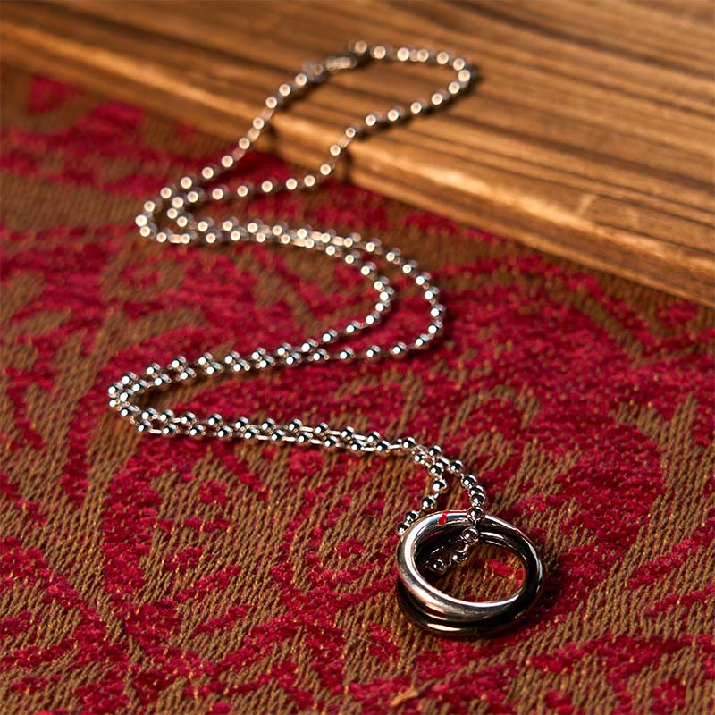 Copper Qiankun Hoop Big Dipper Luck Necklace Pendant - Image 7