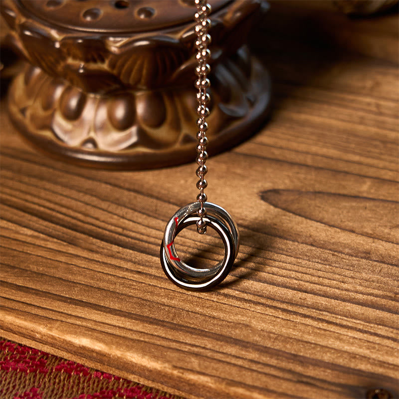 Copper Qiankun Hoop Big Dipper Luck Necklace Pendant - Image 4