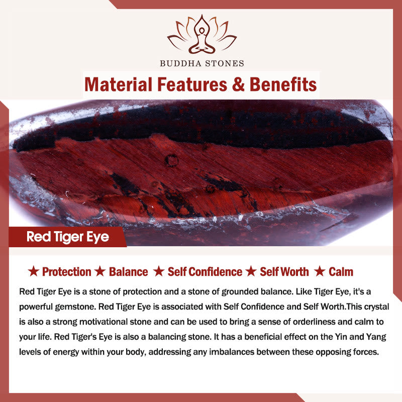 Natural Red Tiger Eye Pumpkin Calm Bracelet - Image 9