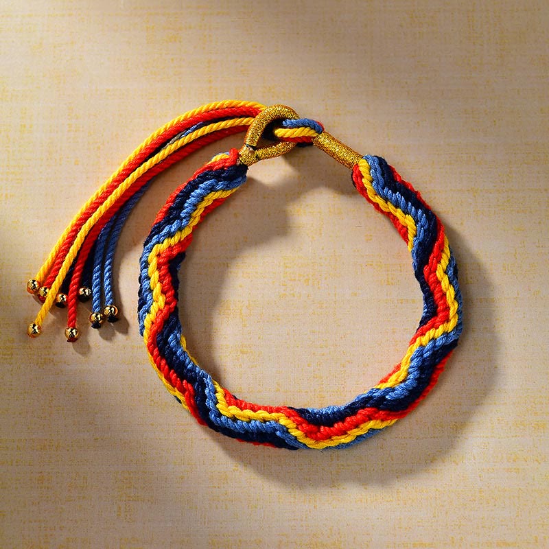 Tibetan Hand-woven Colored Rope Luck Bracelet