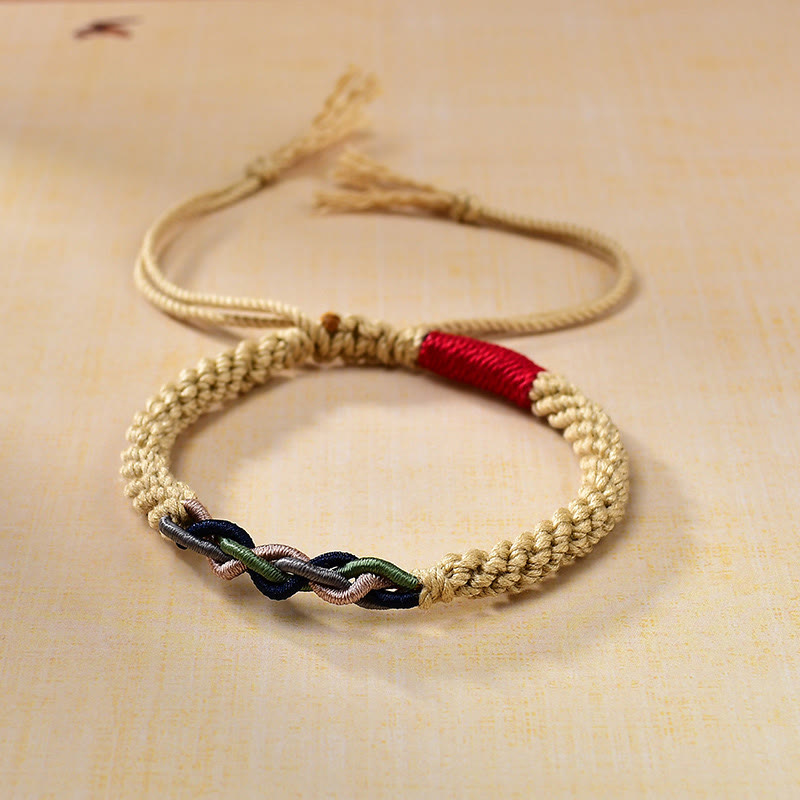 Tibetan Hand-rubbed Cotton Rope Luck Bracelet
