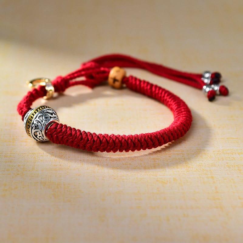 Tibetan Red Rope Diamond Knot Luck Braided Bracelet - Image 4