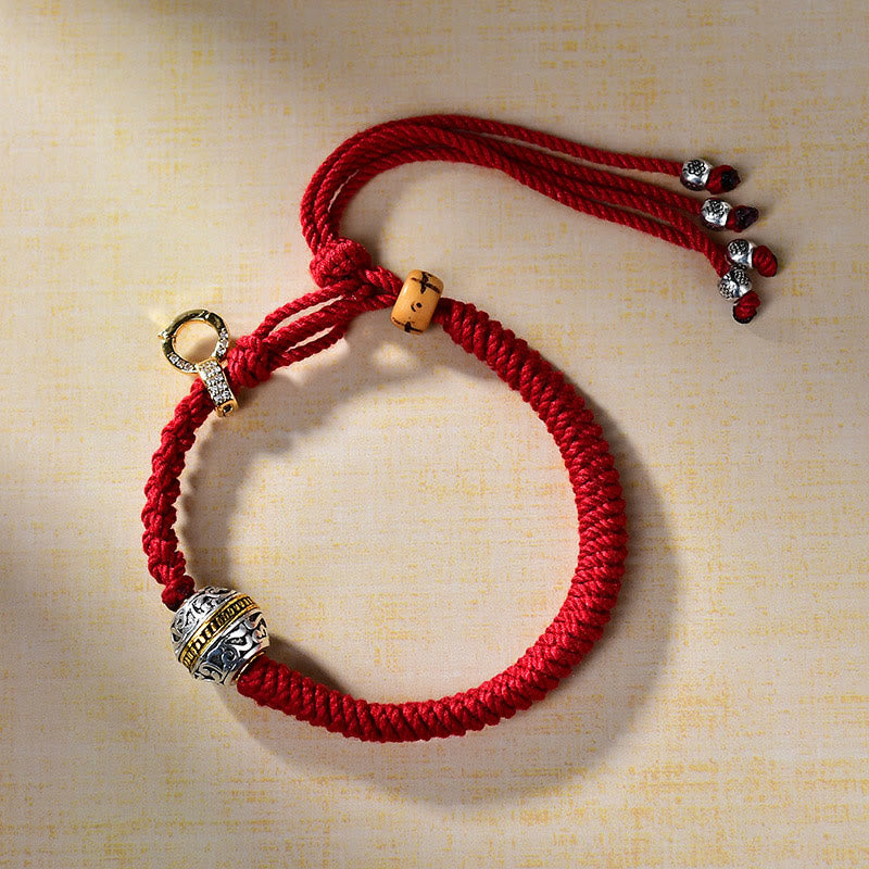 Tibetan Red Rope Diamond Knot Luck Braided Bracelet - Image 3