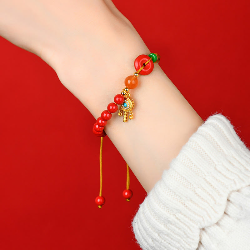Cinnabar String Peace Buckle Blessing Bracelet - Image 4