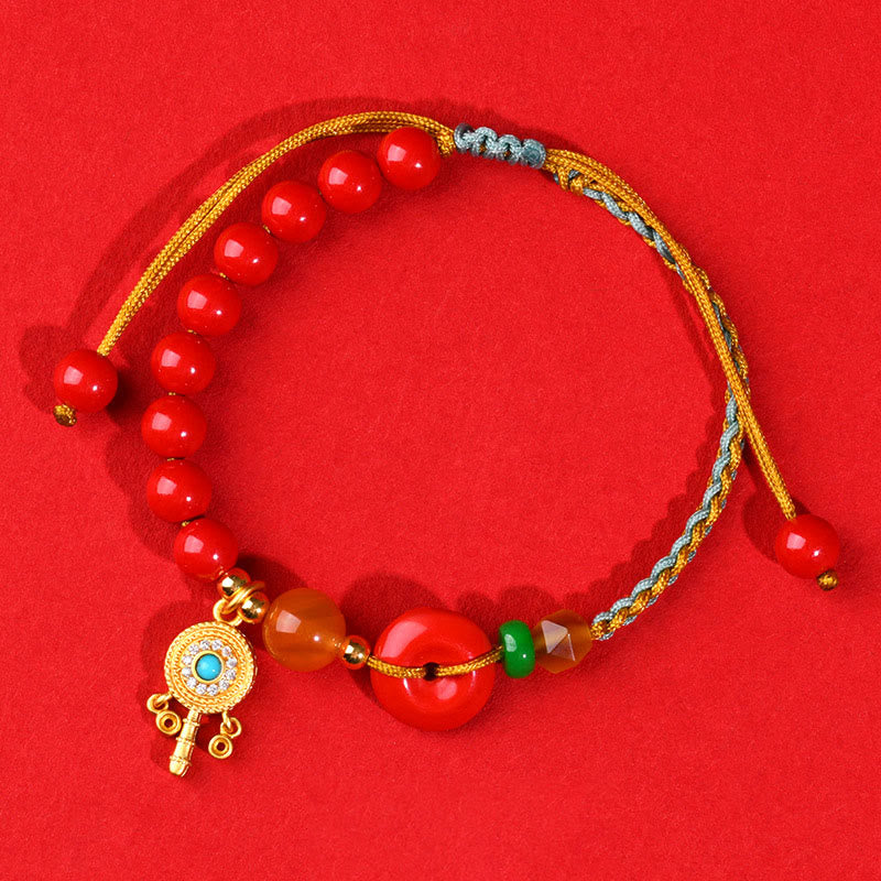 Cinnabar String Peace Buckle Blessing Bracelet - Image 3