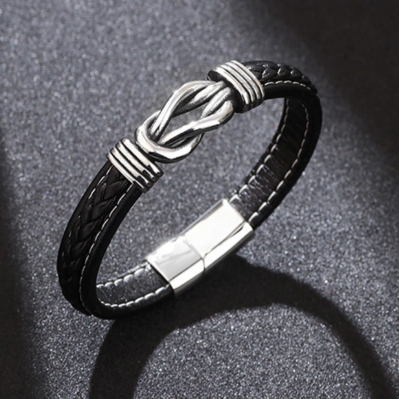 Fashion Titanium Steel Leather Strengthen Bracelet - Image 7