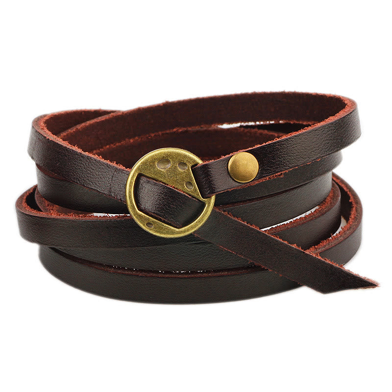 Vintage Multi-layer Leather Buckle Confidence Bracelet