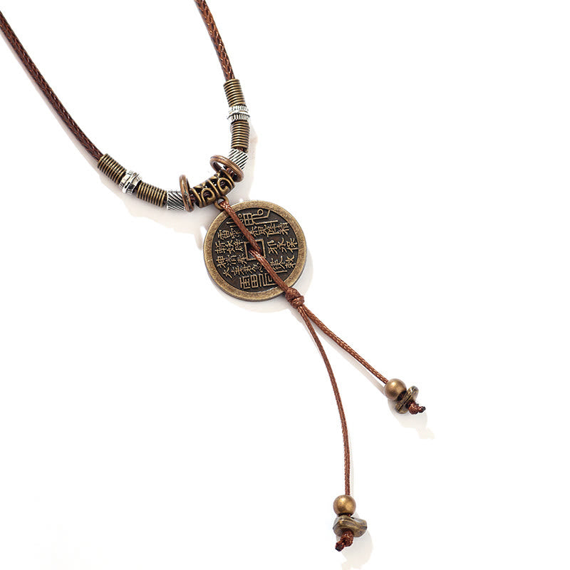 Mountain Ghosts Spend Money Bagua Alloy Copper Coin Harmony Necklace Pendant - Image 4