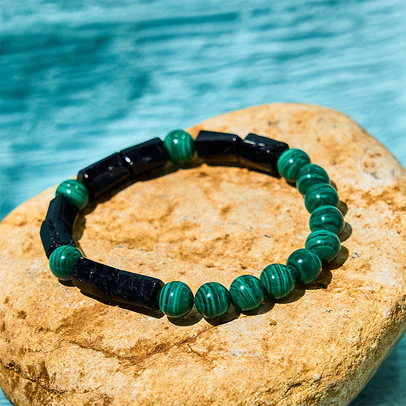 Malachite Black Tourmaline Purity Bracelet