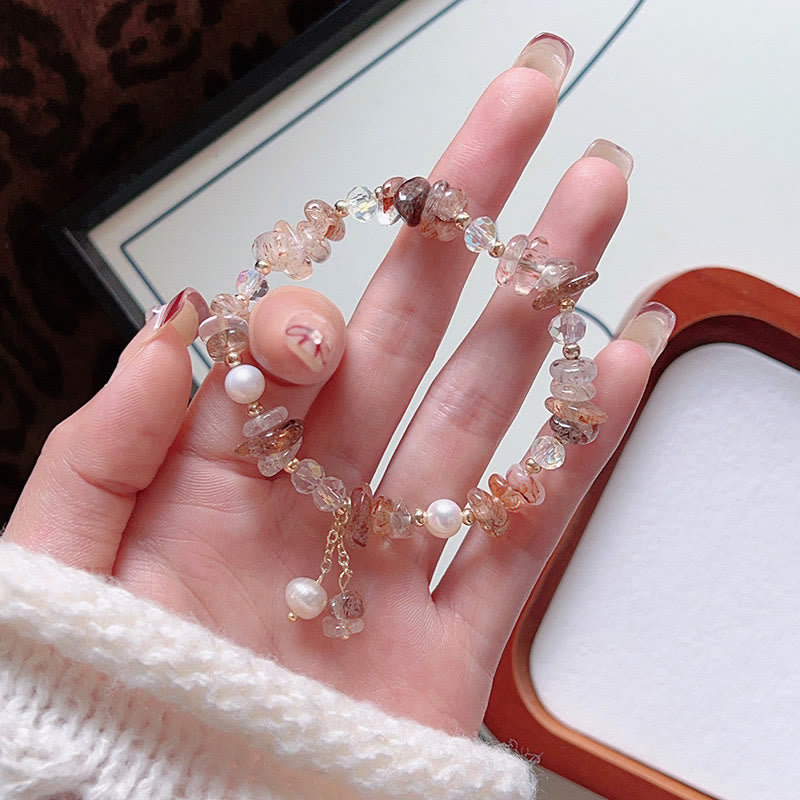 Natural Super Seven Crystal Irregular Small Pieces Positive Bracelet - Image 7