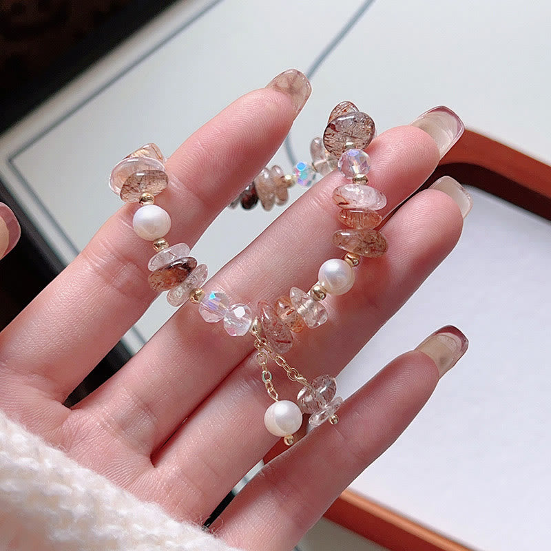 Natural Super Seven Crystal Irregular Small Pieces Positive Bracelet - Image 8