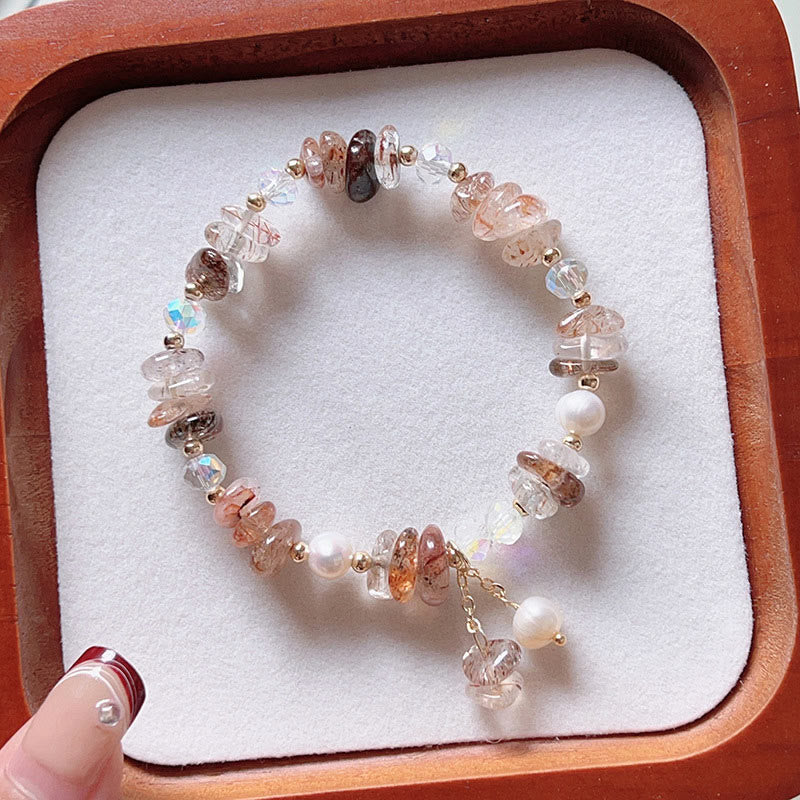 Natural Super Seven Crystal Irregular Small Pieces Positive Bracelet - Image 5
