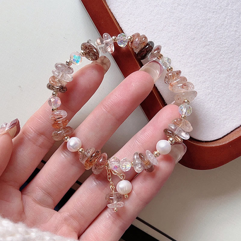 Natural Super Seven Crystal Irregular Small Pieces Positive Bracelet - Image 9