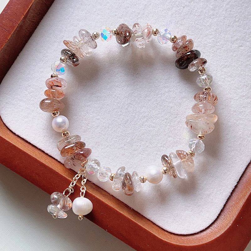 Natural Super Seven Crystal Irregular Small Pieces Positive Bracelet - Image 6