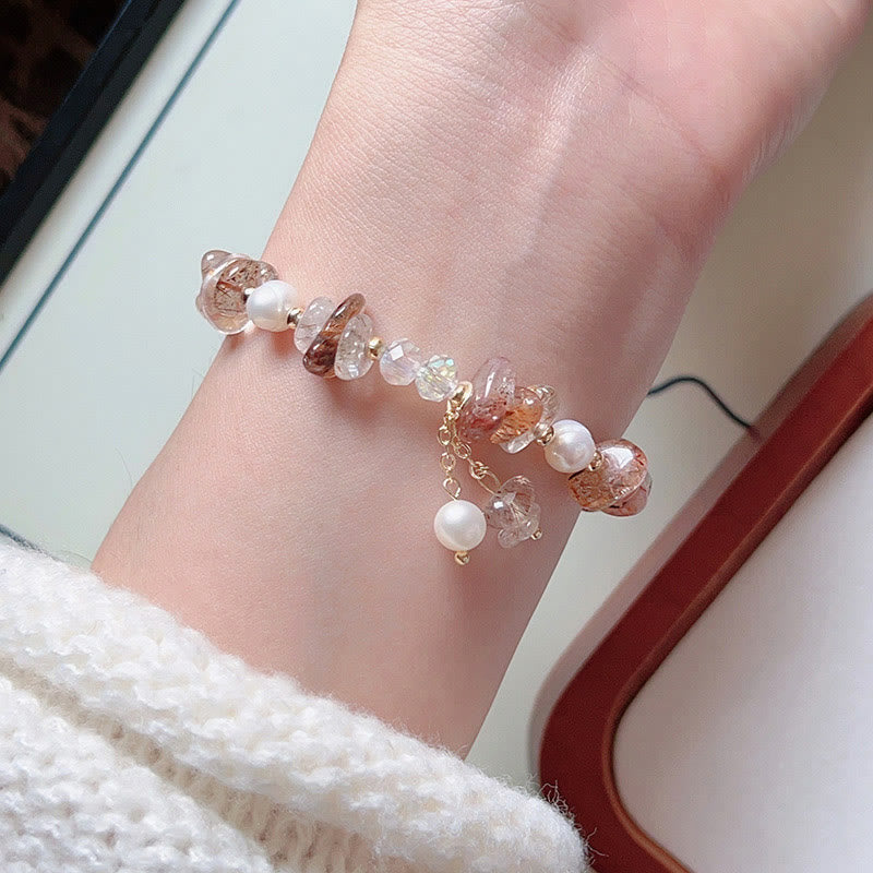 Natural Super Seven Crystal Irregular Small Pieces Positive Bracelet - Image 4