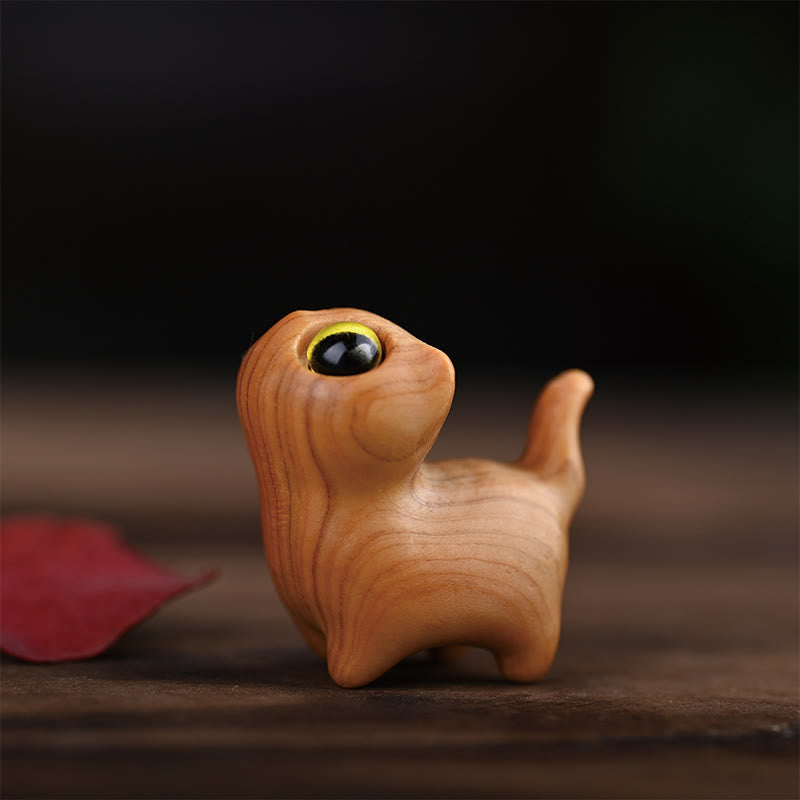 Green Sandalwood Ebony Wood Sandalwood Small Leaf Red Sandalwood Mini Lucky Cat Peace Decoration - Image 17