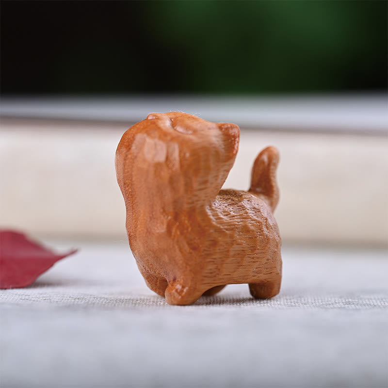 Green Sandalwood Ebony Wood Sandalwood Small Leaf Red Sandalwood Mini Lucky Cat Peace Decoration - Image 24