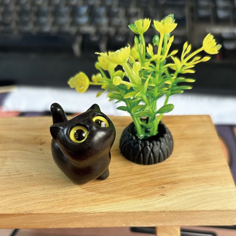 Green Sandalwood Ebony Wood Sandalwood Small Leaf Red Sandalwood Mini Lucky Cat Peace Decoration - Image 9