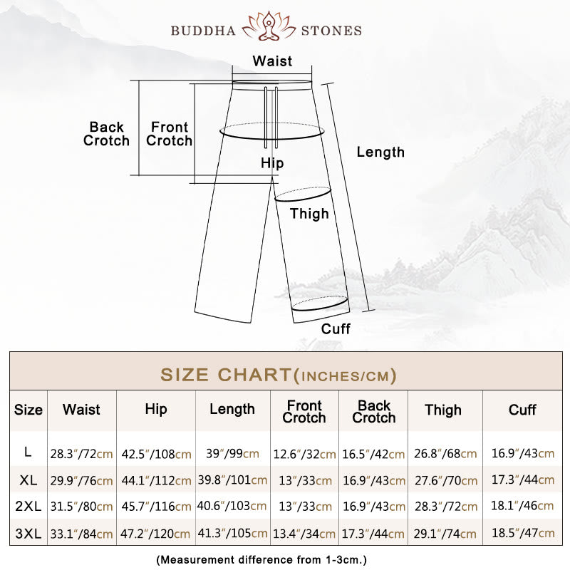 2Pcs Men's Tang Suit Koi Fish Pattern Frog-Button Long Sleeve Shirt Pants Set - Image 7