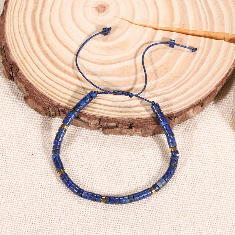 Natural Lazurite Spacer Bead Positive Balance Bracelet - Image 3