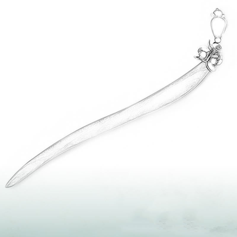 Silver Tassel Green Sandalwood Soothing Hairpin - Image 6