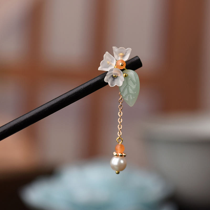 Ebony Liuli Lily of the Valley Courage Hairpin