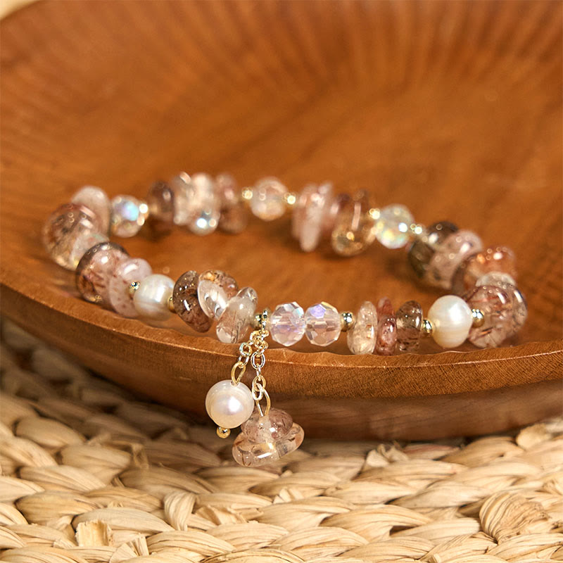 Natural Super Seven Crystal Irregular Small Pieces Positive Bracelet - Image 3