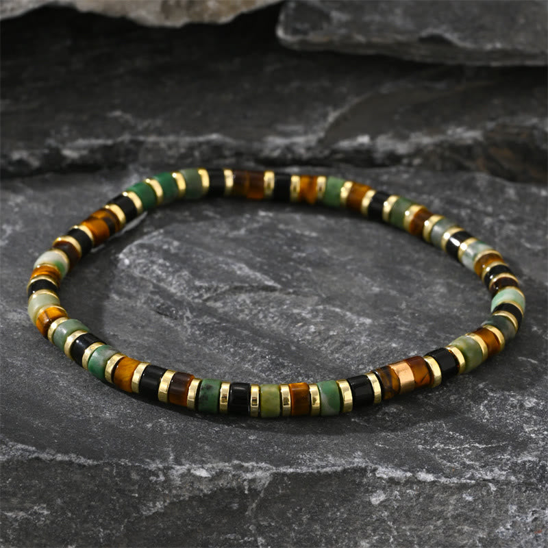 Natural Hematite Tiger Eye Stones Support Bracelet