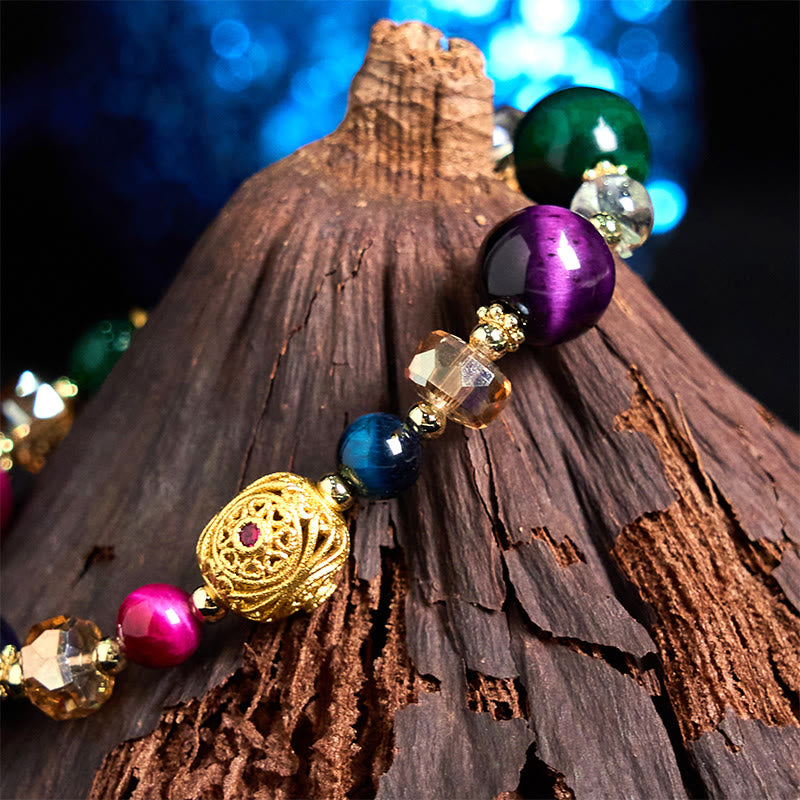 Natural Colored Tiger Eye Stone Weight Balance Bracelet - Image 4