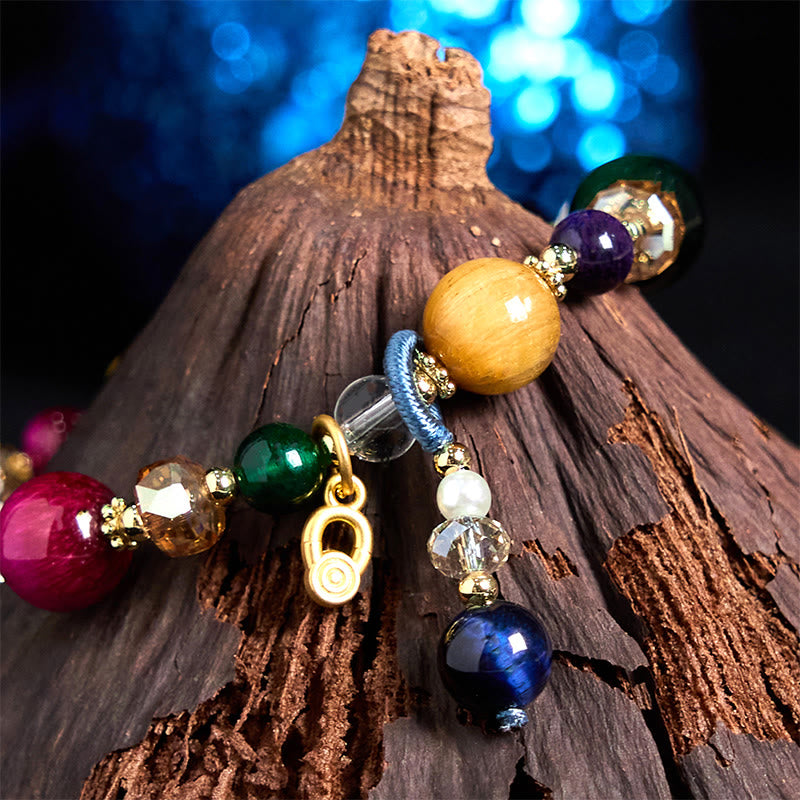 Natural Colored Tiger Eye Stone Weight Balance Bracelet - Image 3