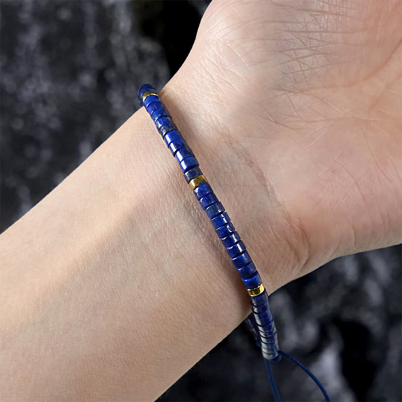 Natural Lazurite Spacer Bead Positive Balance Bracelet - Image 4