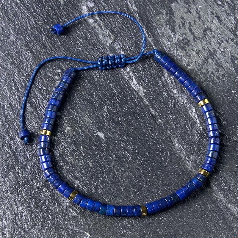 Natural Lazurite Spacer Bead Positive Balance Bracelet