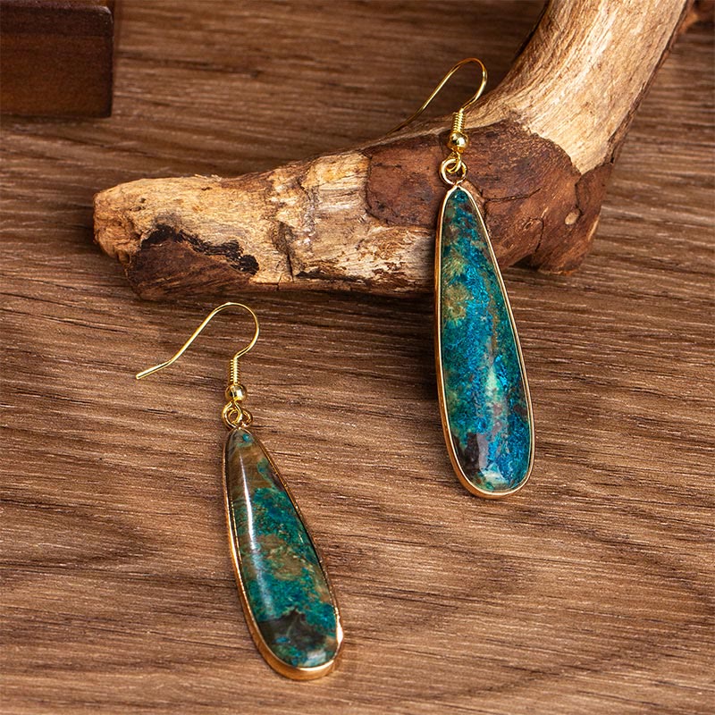 Emperor Stone Water Drop Happiness Dangle Earrings - Image 4