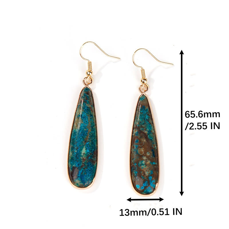 Emperor Stone Water Drop Happiness Dangle Earrings - Image 5