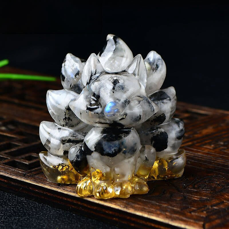 Natural Various Crystal Strawberry Quartz Amethyst Nine Tailed Fox Protection Home Decoration - Image 14