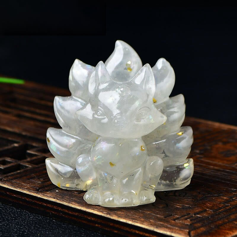 Natural Various Crystal Strawberry Quartz Amethyst Nine Tailed Fox Protection Home Decoration - Image 18