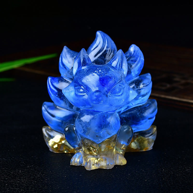Natural Various Crystal Strawberry Quartz Amethyst Nine Tailed Fox Protection Home Decoration - Image 39
