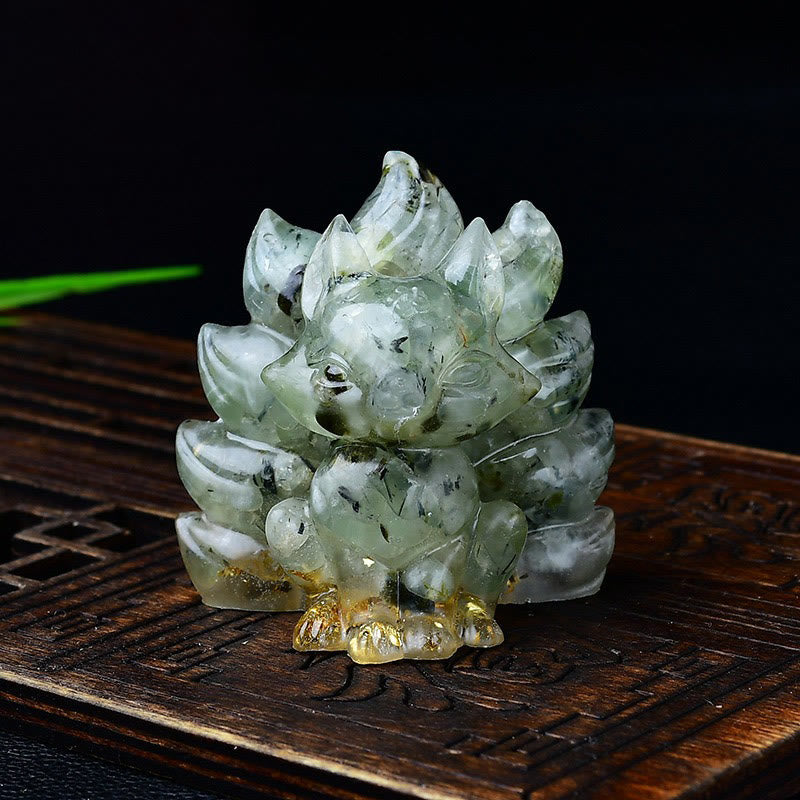 Natural Various Crystal Strawberry Quartz Amethyst Nine Tailed Fox Protection Home Decoration - Image 45
