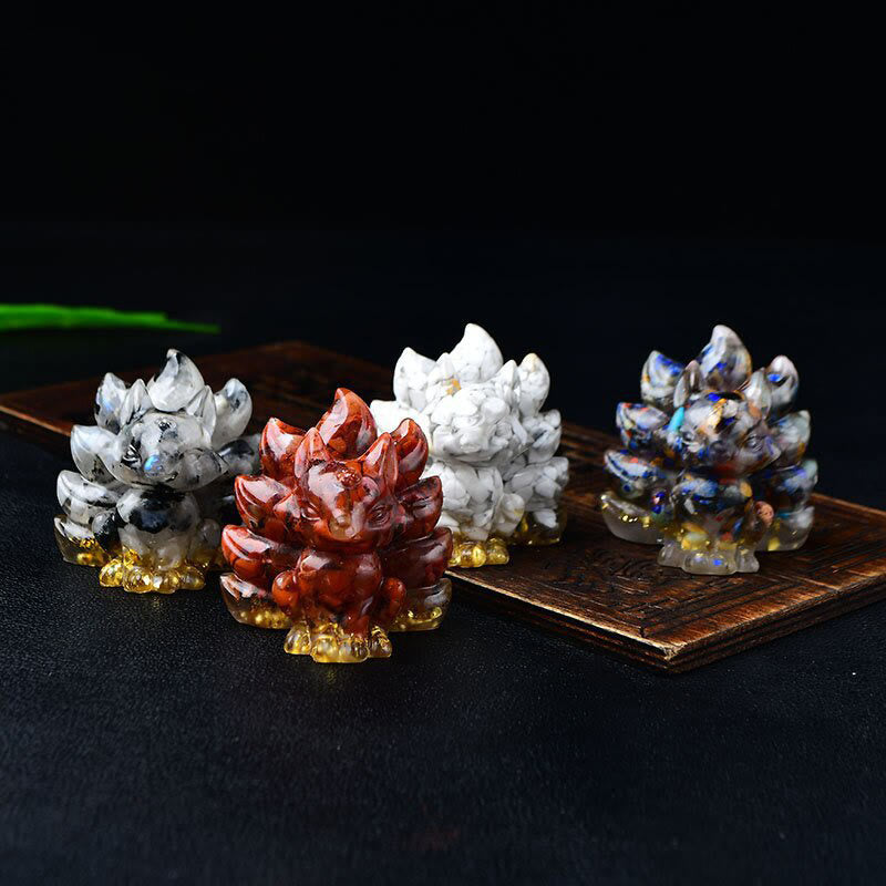 Natural Various Crystal Strawberry Quartz Amethyst Nine Tailed Fox Protection Home Decoration - Image 58