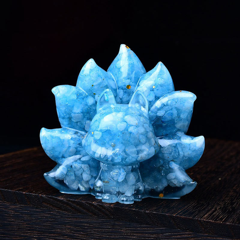 Small Various Stone Pink Crystal Citrine Amethyst Nine Tailed Fox Warmth Home Decoration - Image 10