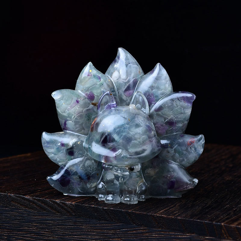 Small Various Stone Pink Crystal Citrine Amethyst Nine Tailed Fox Warmth Home Decoration - Image 15