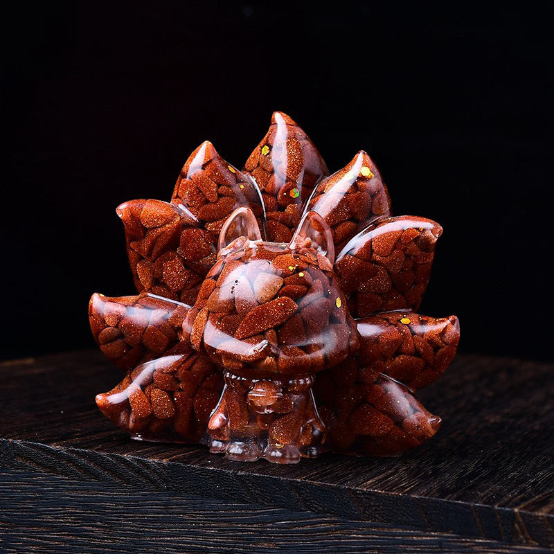 Small Various Stone Pink Crystal Citrine Amethyst Nine Tailed Fox Warmth Home Decoration - Image 17