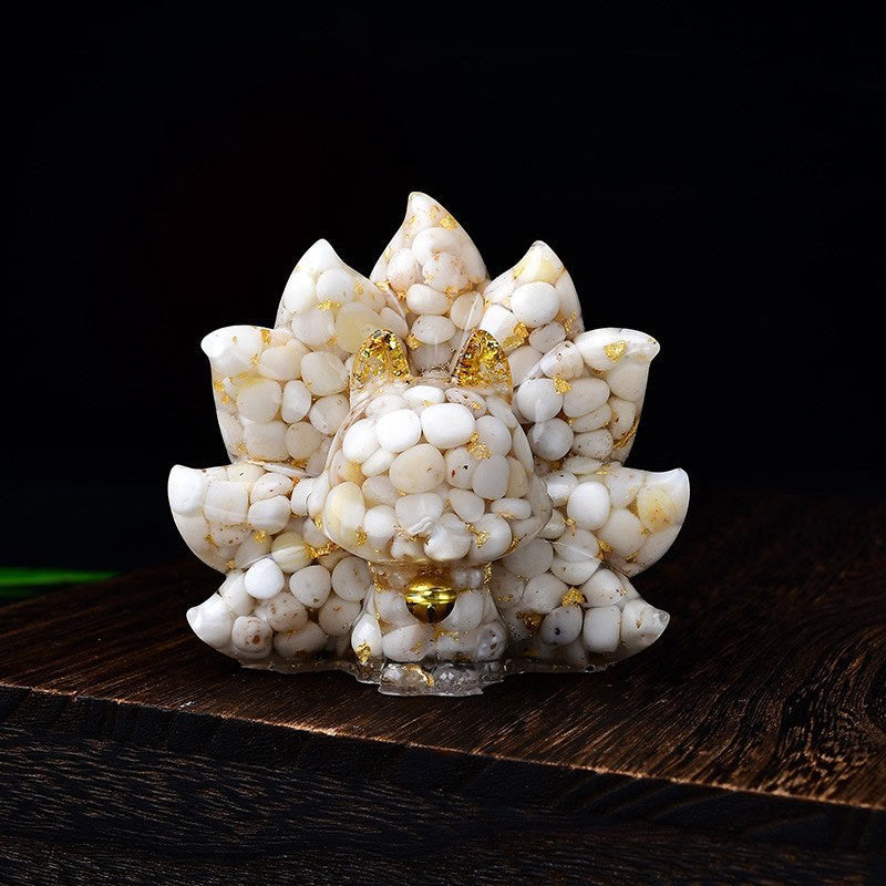 Small Various Stone Pink Crystal Citrine Amethyst Nine Tailed Fox Warmth Home Decoration - Image 27