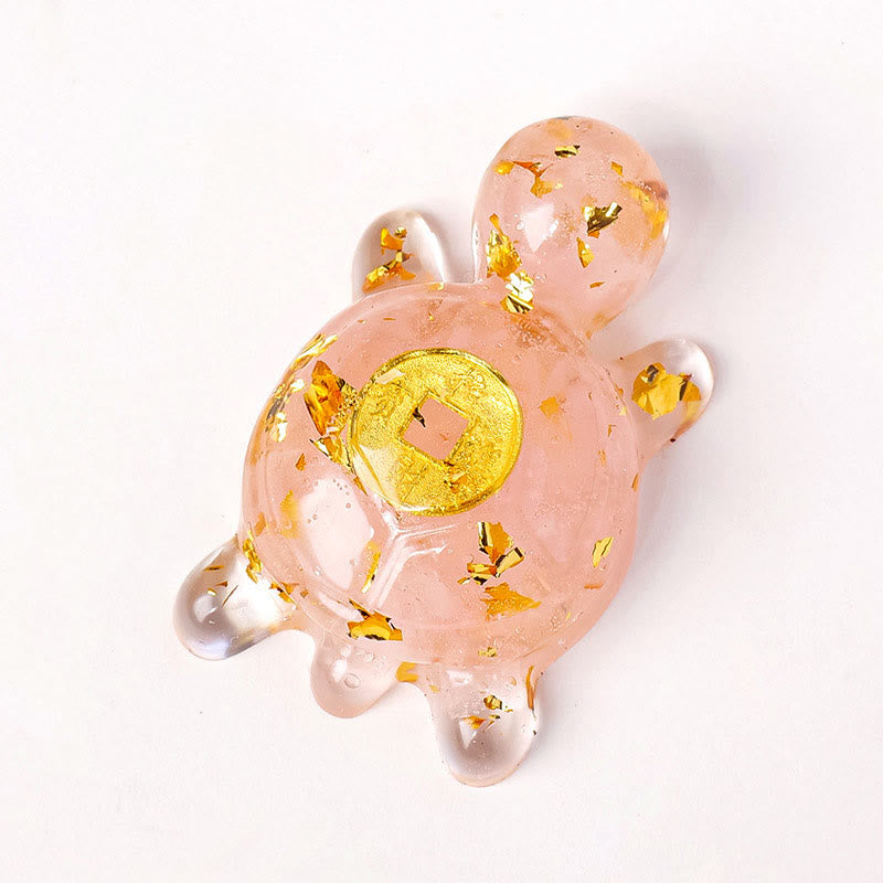 Small Various Crystal Green Aventurine Amethyst Turtle Copper Coins Luck Home Decoration - Image 5