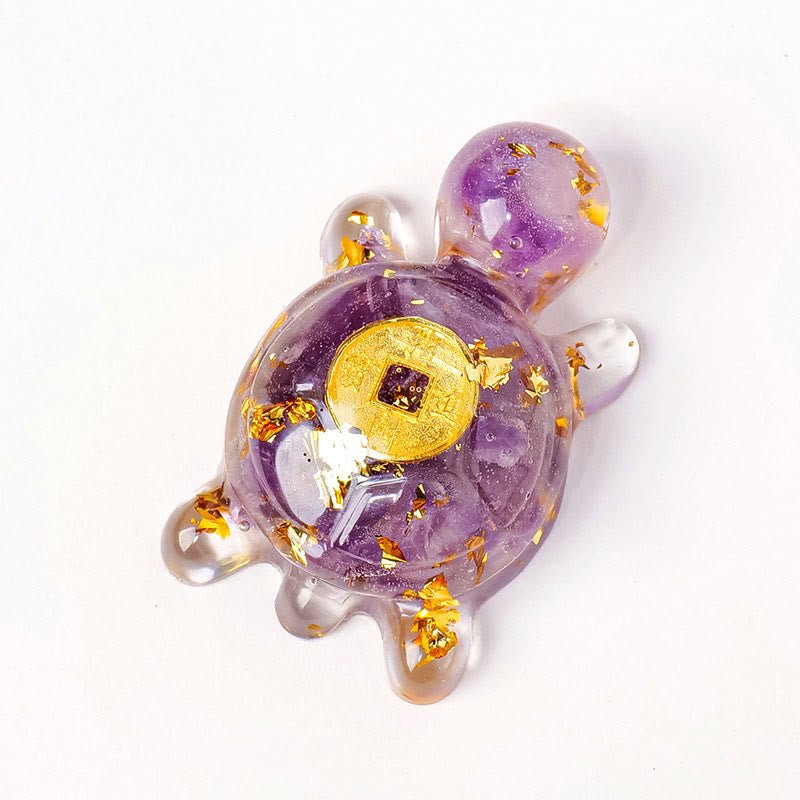 Small Various Crystal Green Aventurine Amethyst Turtle Copper Coins Luck Home Decoration - Image 21