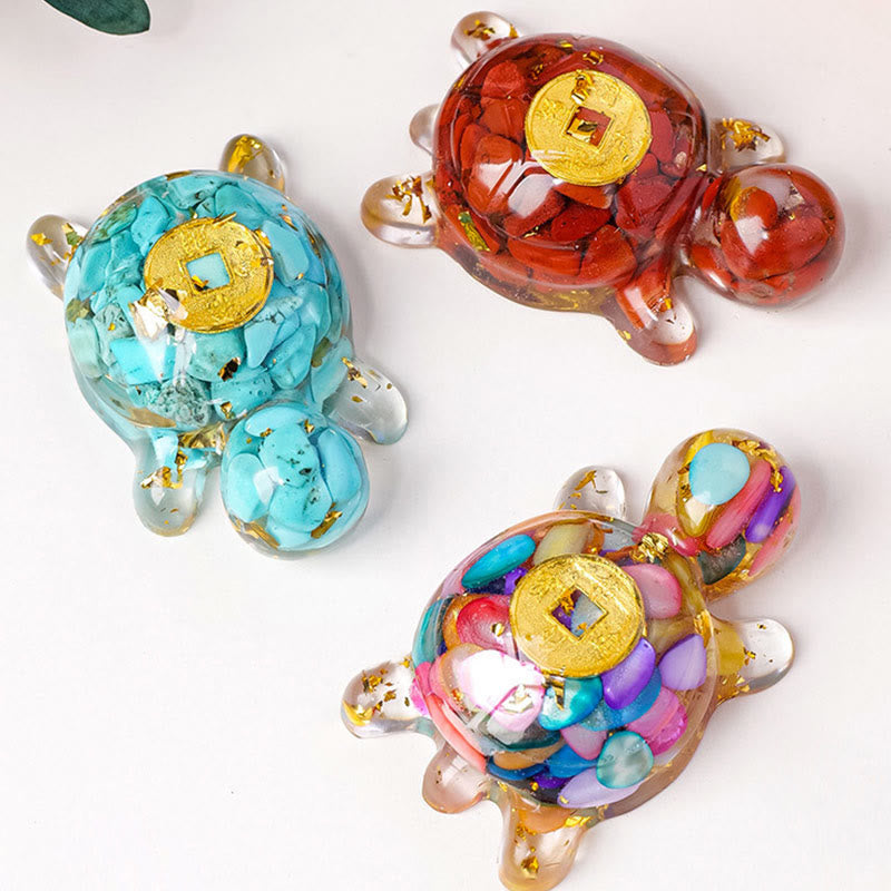 Small Various Crystal Green Aventurine Amethyst Turtle Copper Coins Luck Home Decoration - Image 25