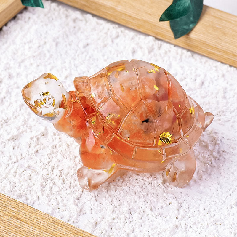 Various Stone Citrine Green Aventurine Amethyst Mini Turtle Prosperity Home Decoration - Image 24