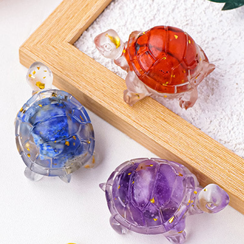 Various Stone Citrine Green Aventurine Amethyst Mini Turtle Prosperity Home Decoration - Image 29