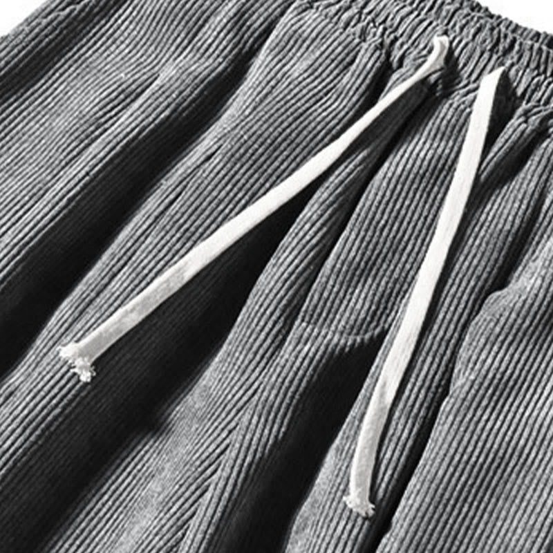 Casual Plain Cotton Bloomer Men's Pants With Pockets - Image 21